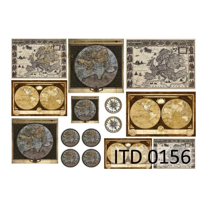 Decoupagepapier ITD D0156M