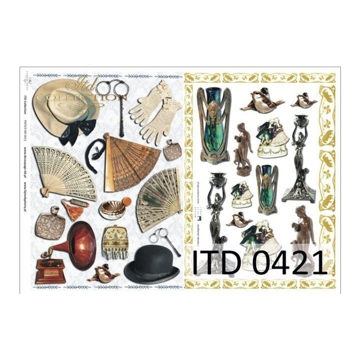 Decoupagepapier ITD D0421M