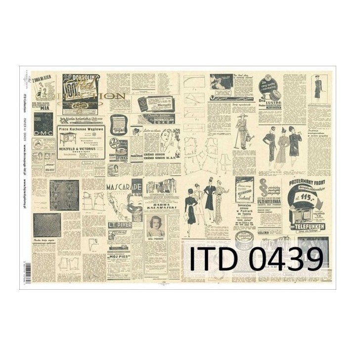 Decoupagepapier ITD D0439M