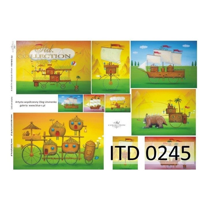 Decoupagepapier ITD D0245M