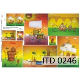 Decoupagepapier ITD D0246M