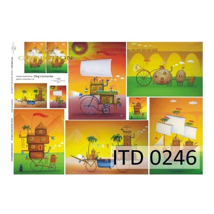 Decoupagepapier ITD D0246M