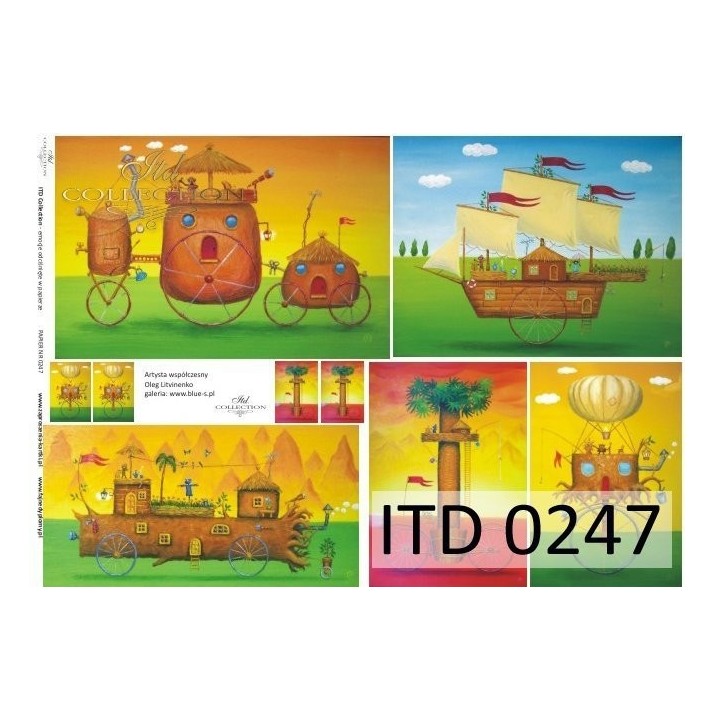 Decoupagepapier ITD D0247M