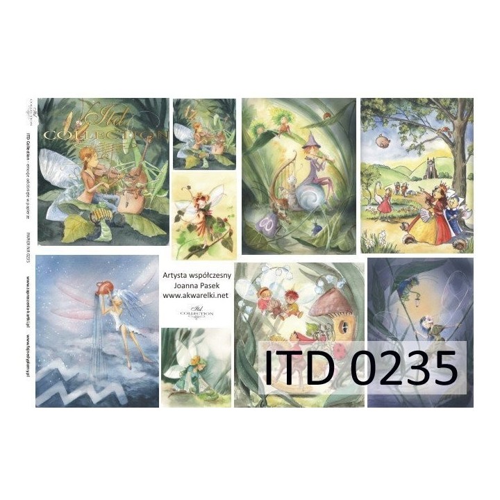 Decoupagepapier ITD D0235M