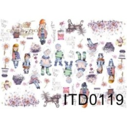 Decoupagepapier ITD D0119M