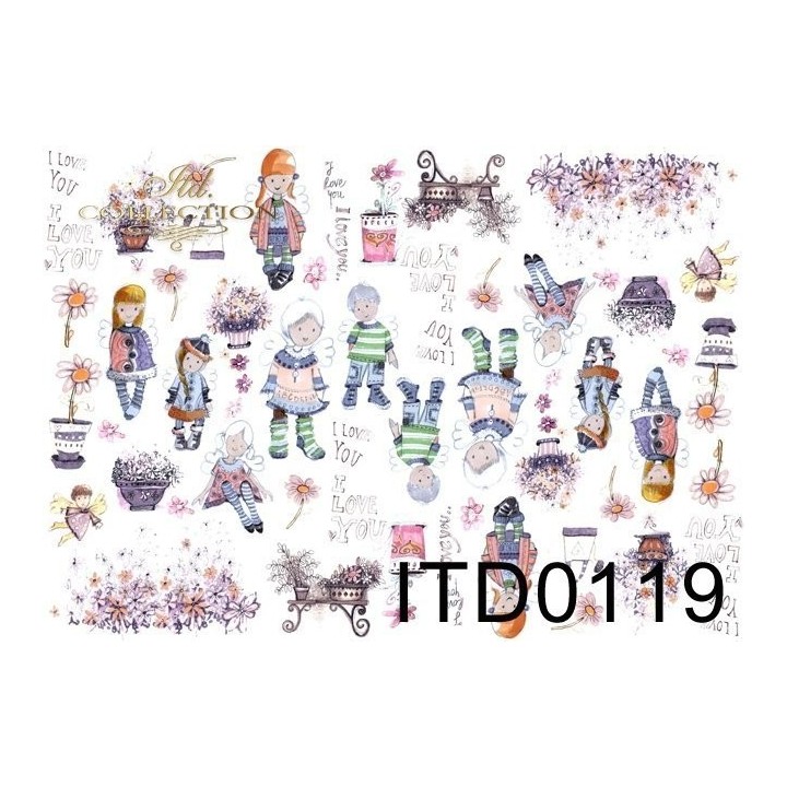 Decoupagepapier ITD D0119M