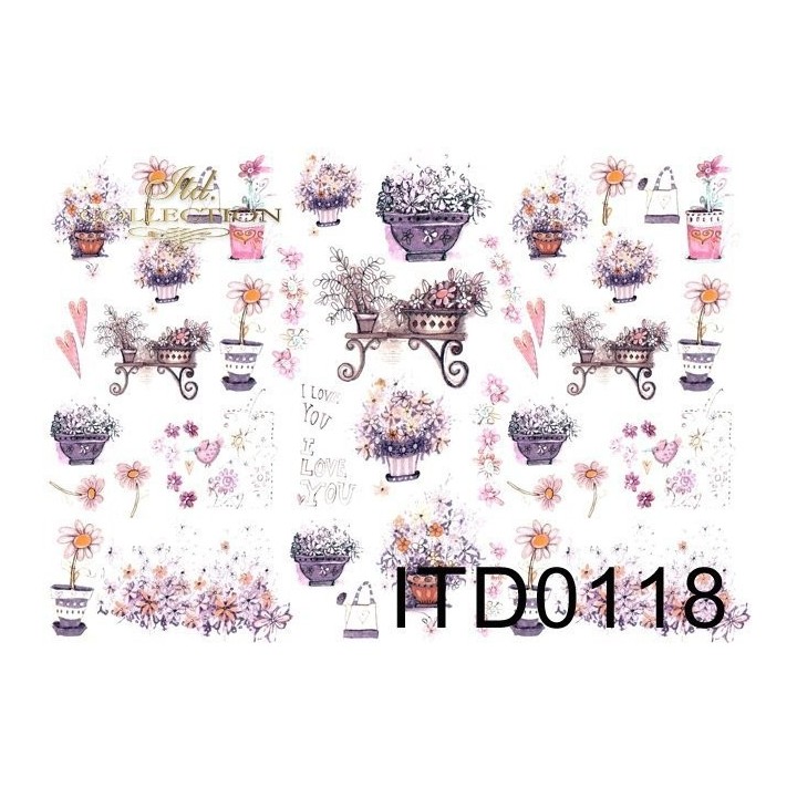 Decoupagepapier ITD D0118M