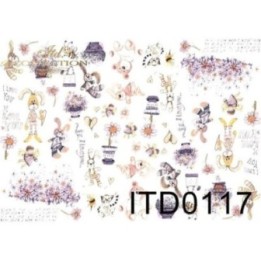 Decoupagepapier ITD D0117M