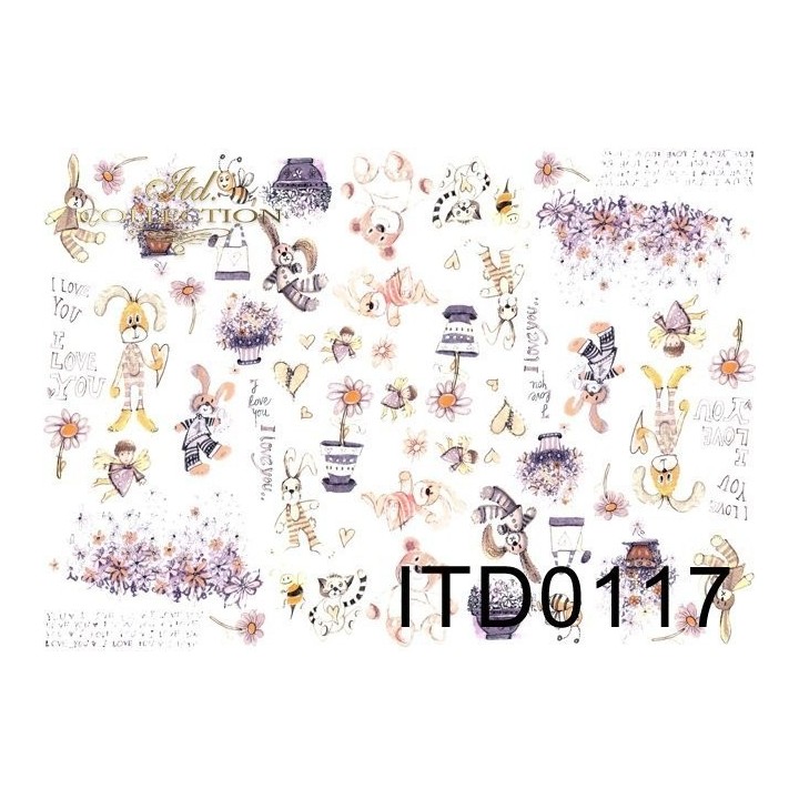 Decoupagepapier ITD D0117M