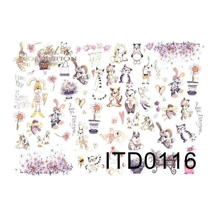 Decoupagepapier ITD D0116M