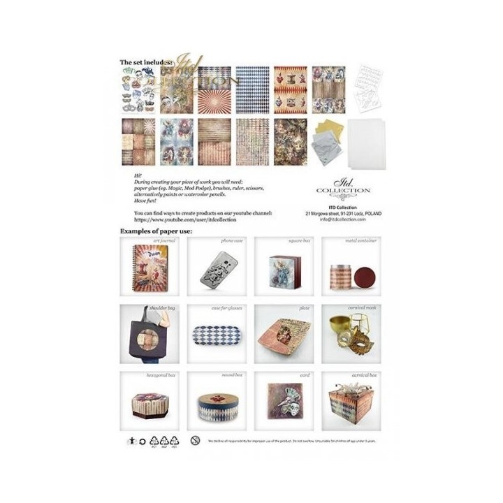 Creatieve set RS019 Carnaval - Pierrot verliefd