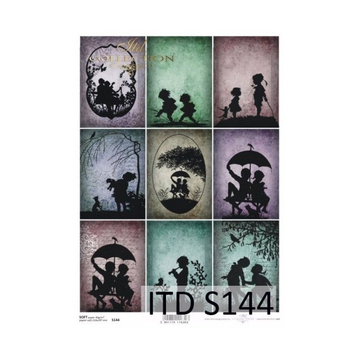 Decoupagepapier Soft ITD S0144