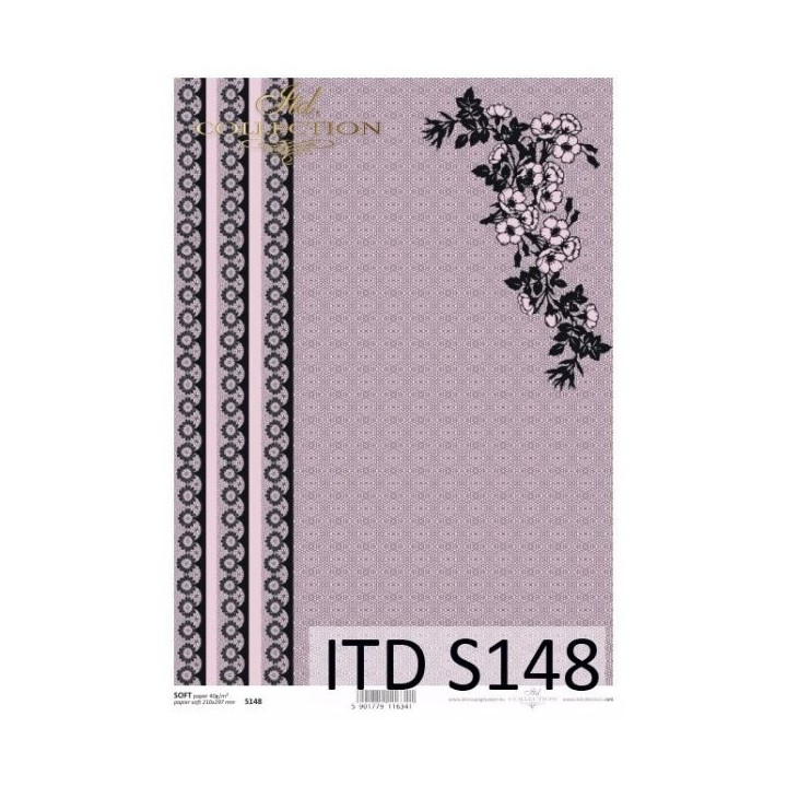 Decoupagepapier Soft ITD S0148