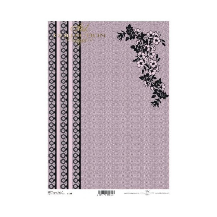 Decoupagepapier Soft ITD S0148