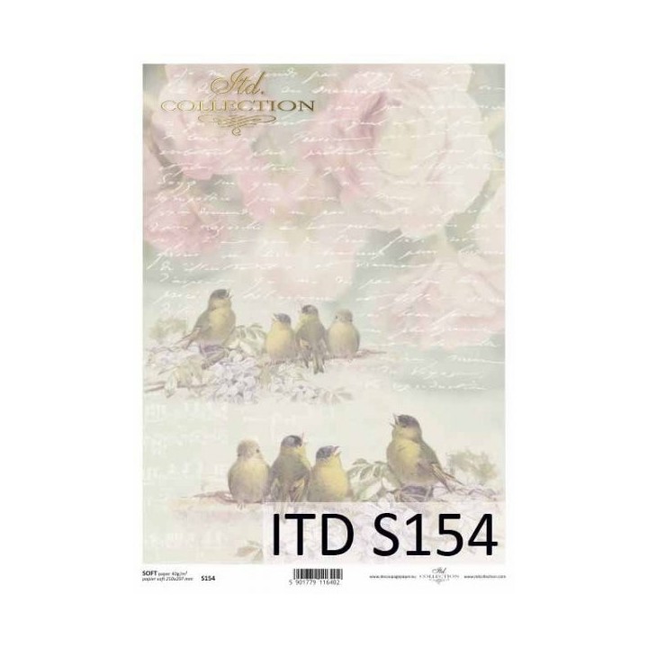 Decoupagepapier Soft ITD S0154