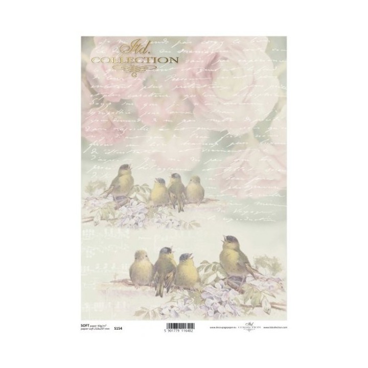 Decoupagepapier Soft ITD S0154