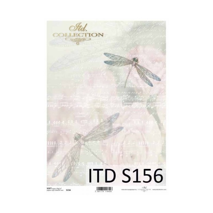Decoupagepapier Soft ITD S0156