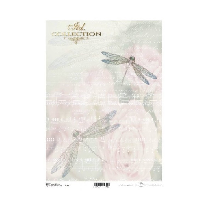Decoupagepapier Soft ITD S0156