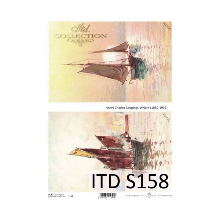 Decoupagepapier Soft ITD S0158