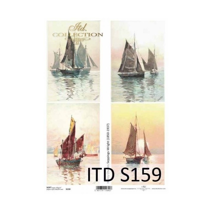 Decoupagepapier Soft ITD S0159