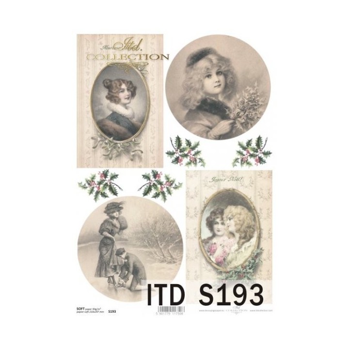 Decoupagepapier Soft ITD S0193