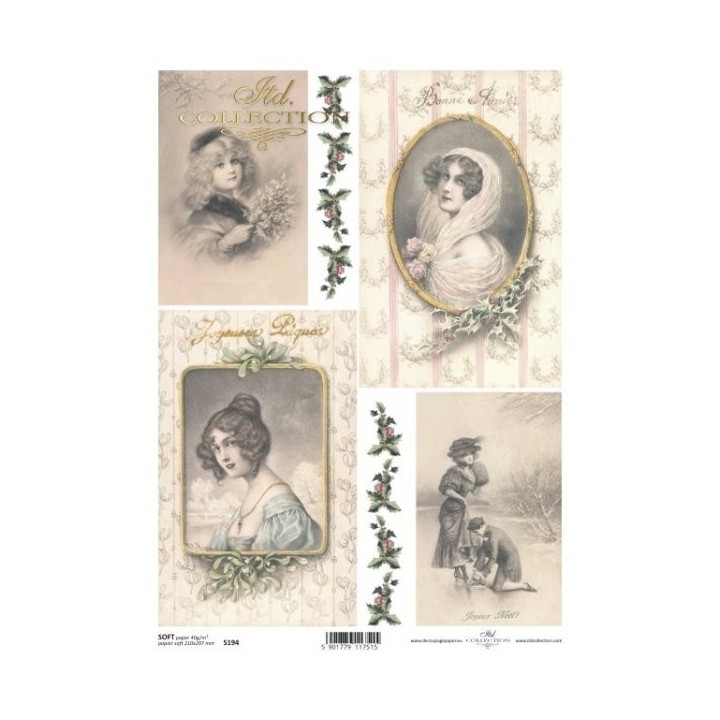 Decoupagepapier Soft ITD S0194