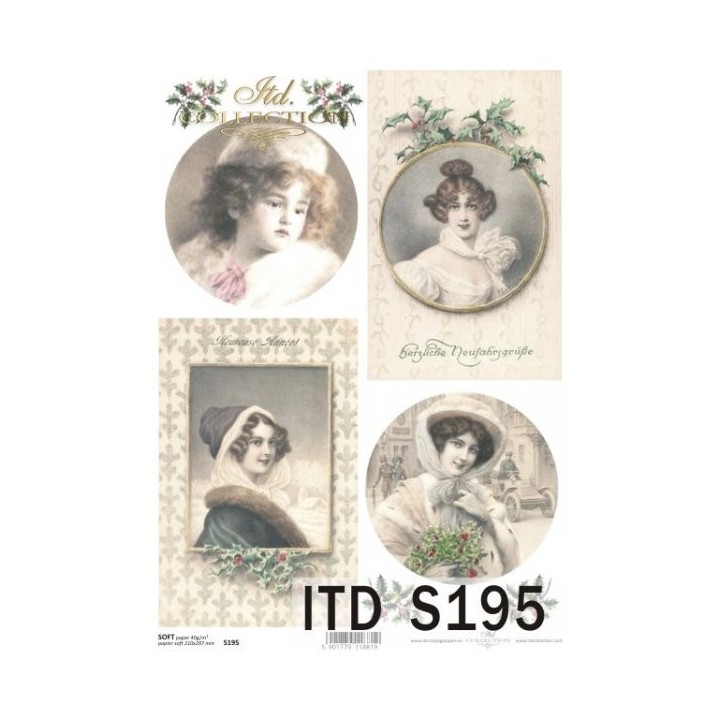 Decoupagepapier Soft ITD S0195