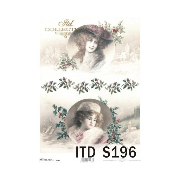 Decoupagepapier Soft ITD S0196
