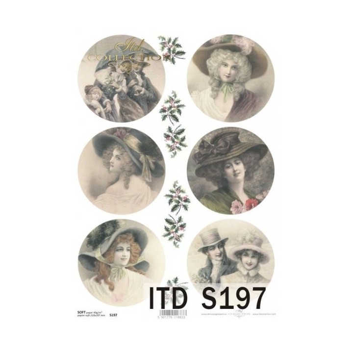 Decoupagepapier Soft ITD S0197