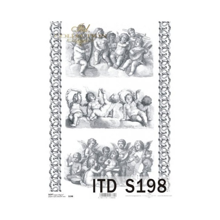 Decoupagepapier Soft ITD S0198