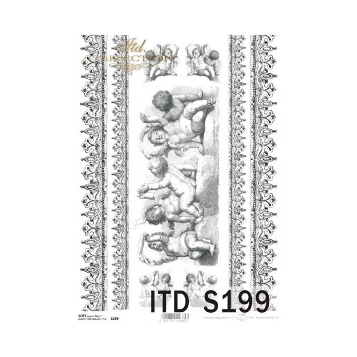 Decoupagepapier Soft ITD S0199