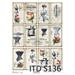 Decoupagepapier Soft ITD S0136