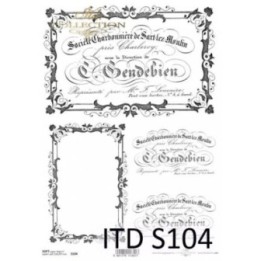Decoupagepapier Soft ITD S0104