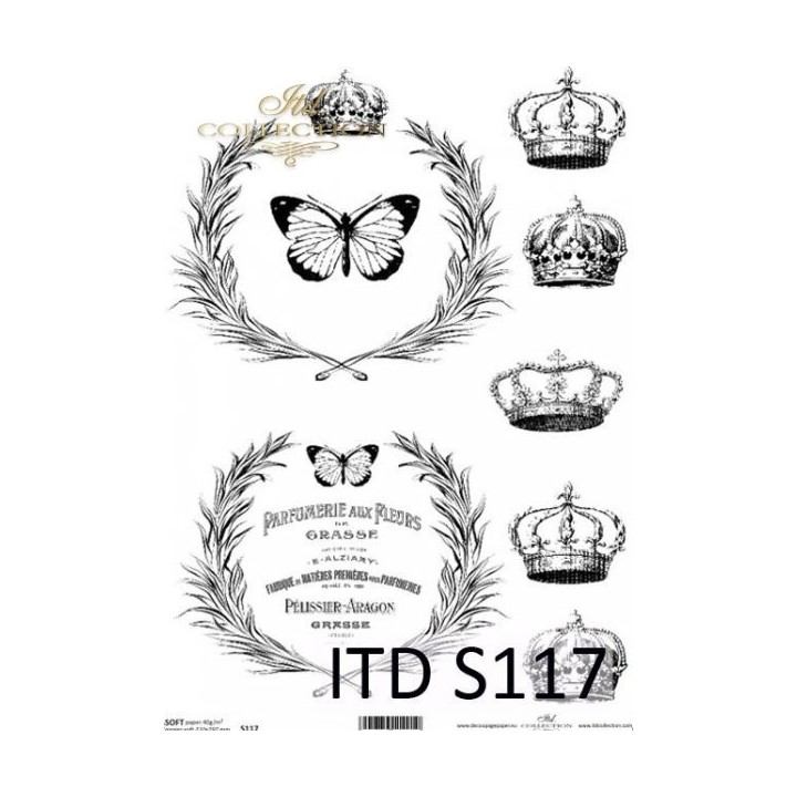 Decoupagepapier Zacht ITD S0117