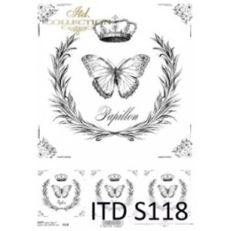 Decoupagepapier Soft ITD S0118
