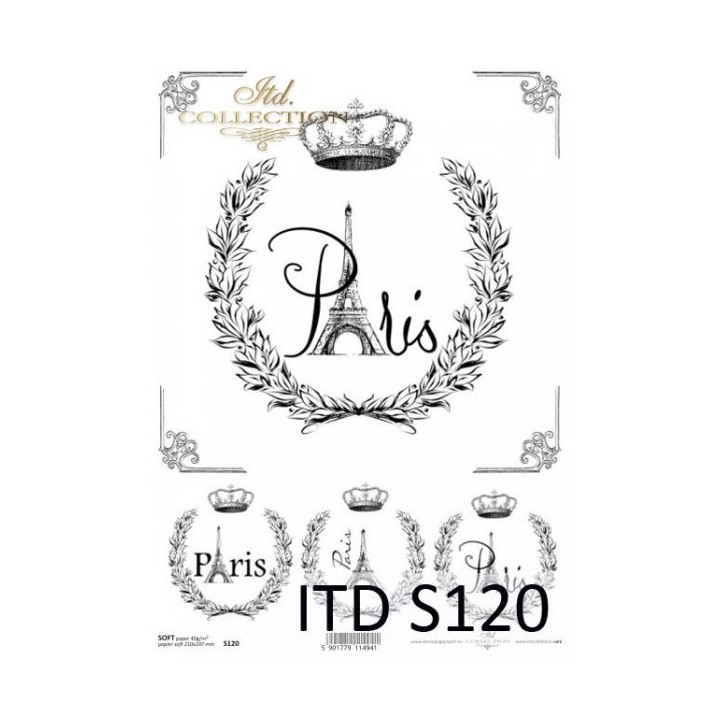 Decoupagepapier Soft ITD S0120