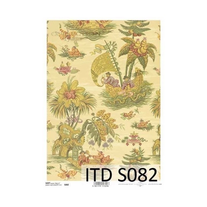 Decoupagepapier Soft ITD S0082