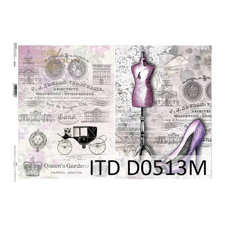 Decoupagepapier ITD D0513M