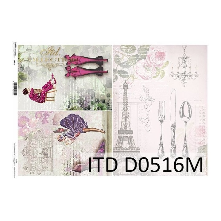 Decoupagepapier ITD D0516M