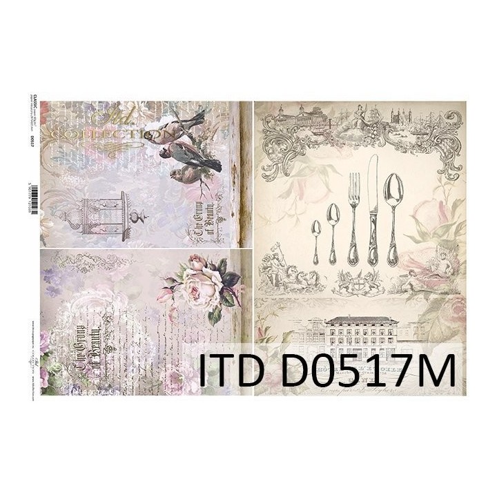 Decoupagepapier ITD D0517M