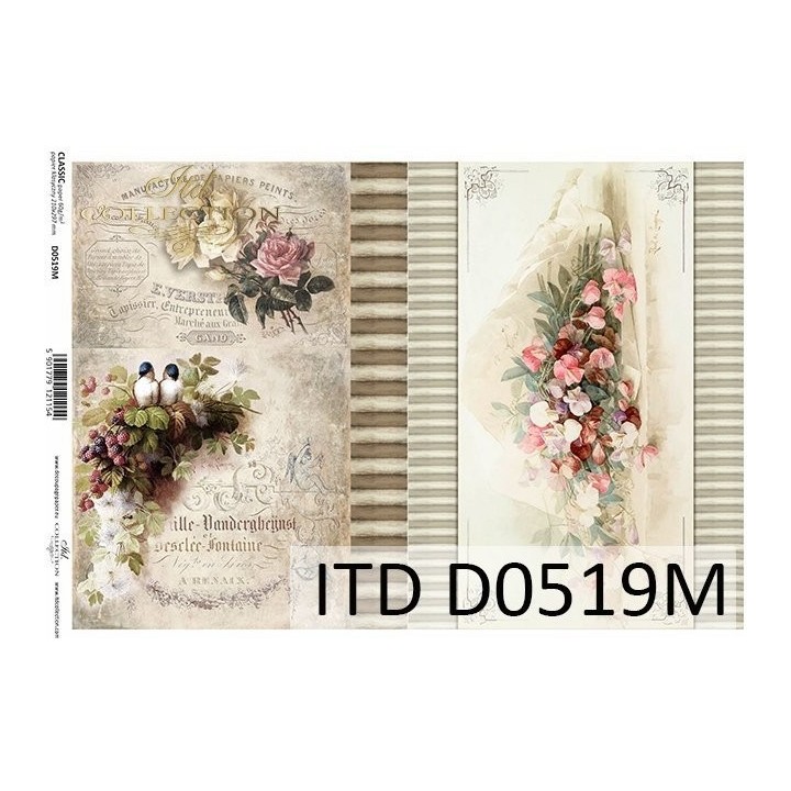 Decoupagepapier ITD D0519M