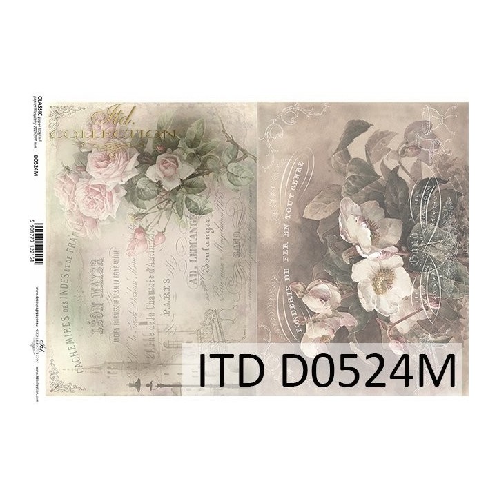 Decoupagepapier ITD D0524M