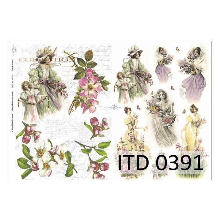 Decoupagepapier ITD D0391M