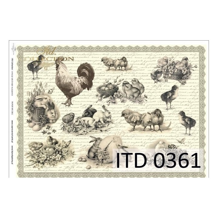 Decoupagepapier ITD D0361M