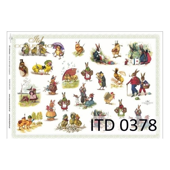 Decoupagepapier ITD D0378M