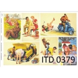 Decoupagepapier ITD D0379M