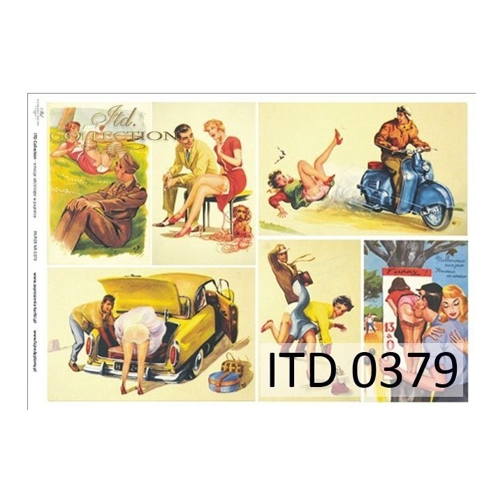 Decoupagepapier ITD D0379M