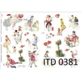 Decoupagepapier ITD D0381M