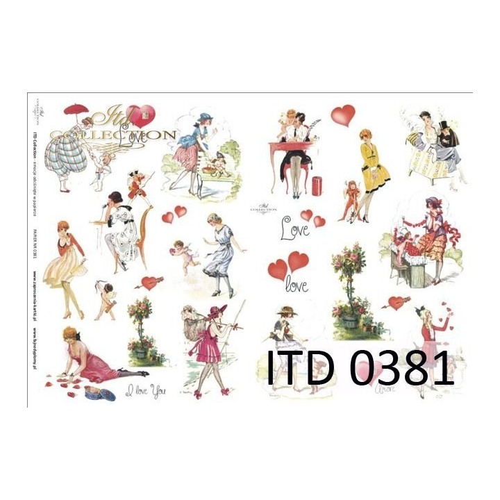 Decoupagepapier ITD D0381M