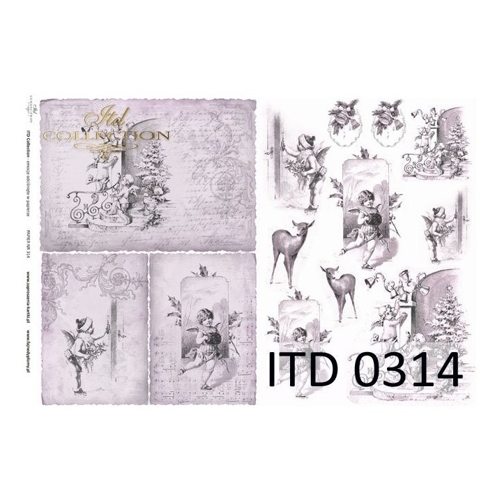 Decoupagepapier ITD D0314M